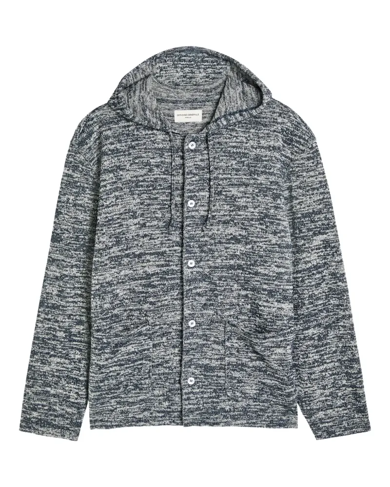 Officine Generale Basile button-up hoodie - Blau Blau