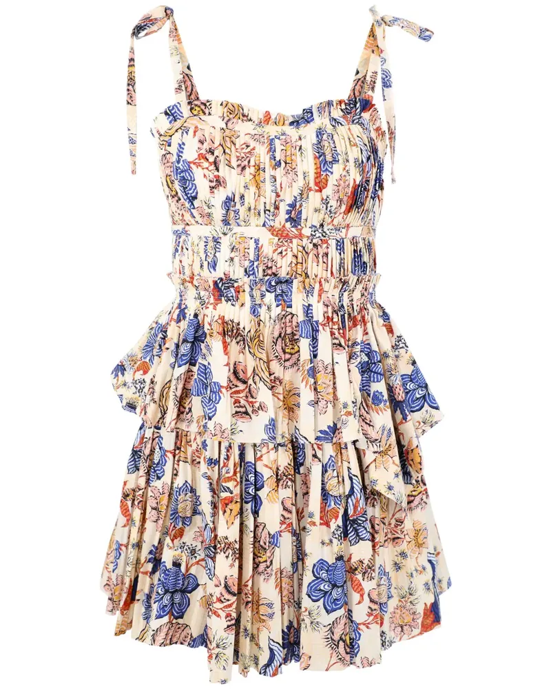 Ulla Johnson Gerüschtes Bailey Minikleid - Nude Nude