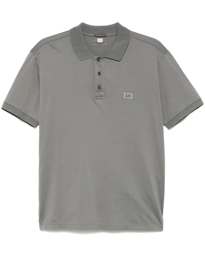 C.P. Company Poloshirt mit Logo-Patch - Grau Grau