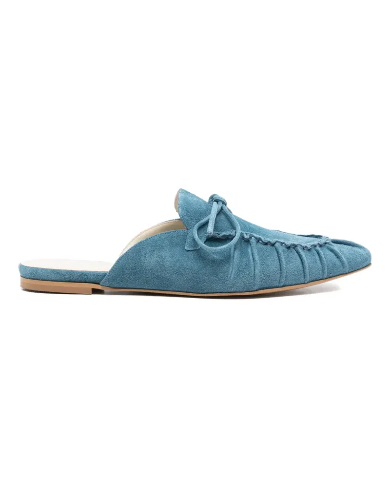 TELA tie-detail flat mules - Blau Blau