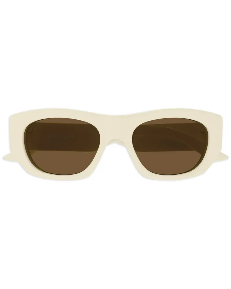 Alexander McQueen Sonnenbrille mit Logo-Print - Nude Nude