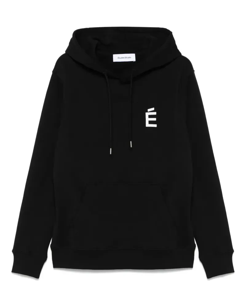 Études Studio Hoodie mit Logo-Print - Schwarz Schwarz