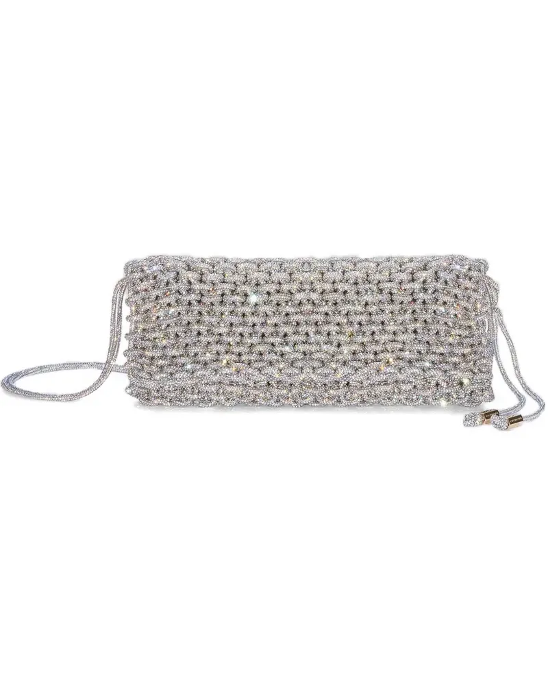 HIBOURAMA Aurora crystal-embellished shoulder bag - Silber Silber