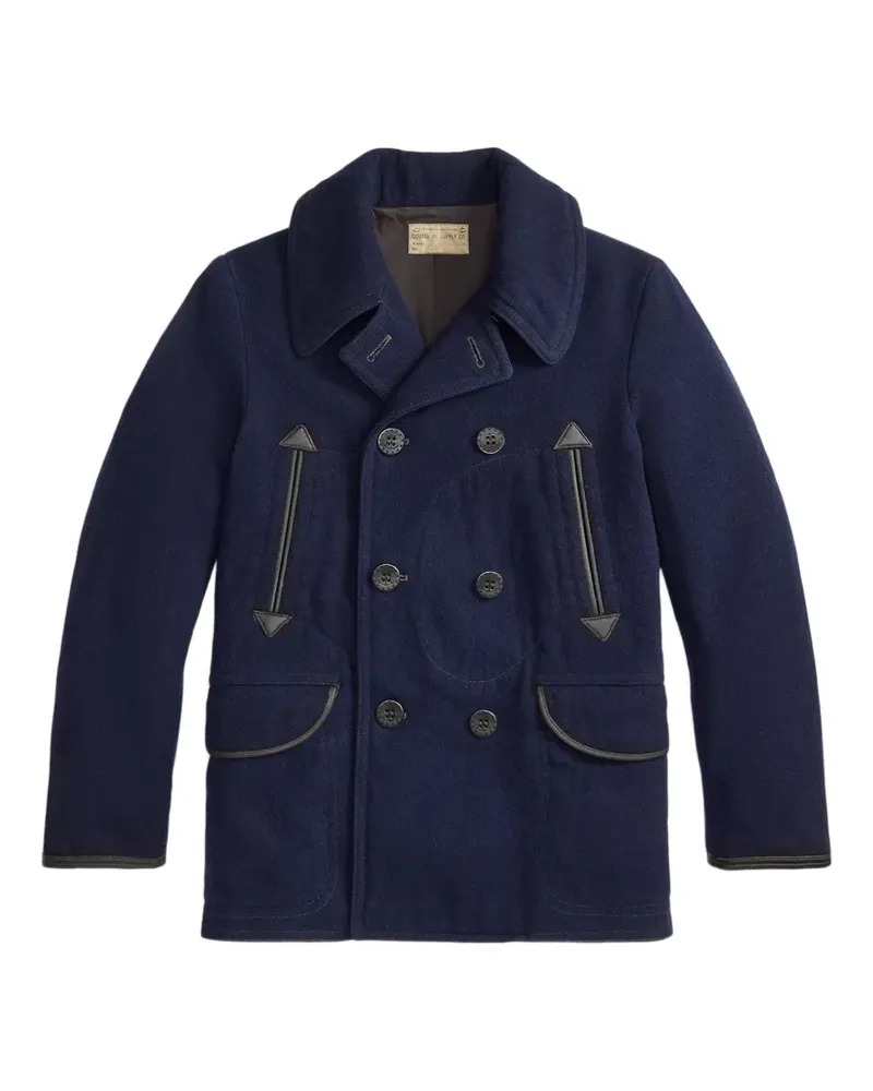 Ralph Lauren Doppelreihiger Mantel - Blau Blau