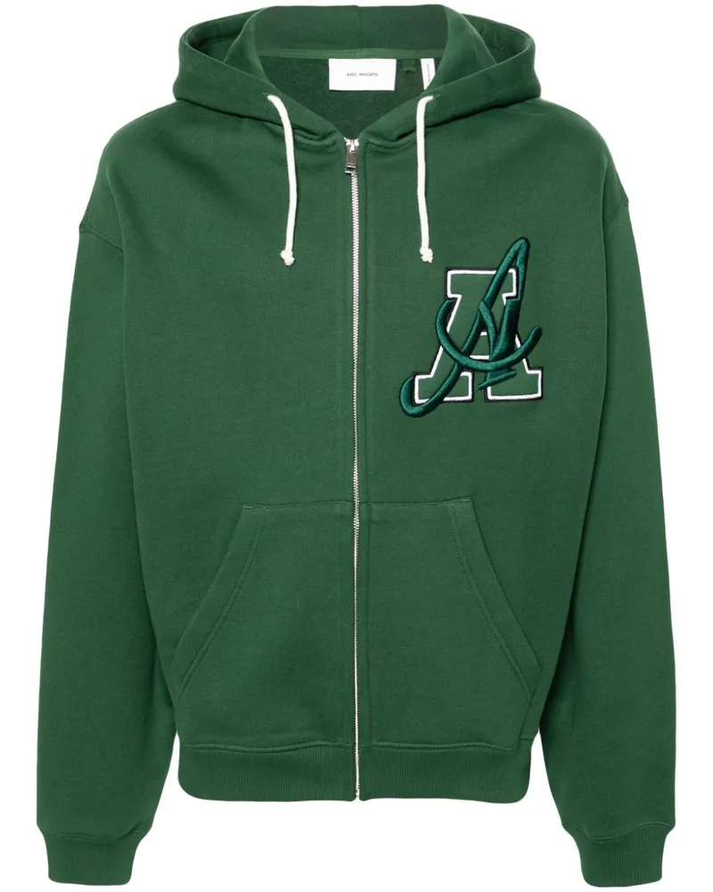 Axel Arigato Hart Hoodie mit Reißverschluss Grün