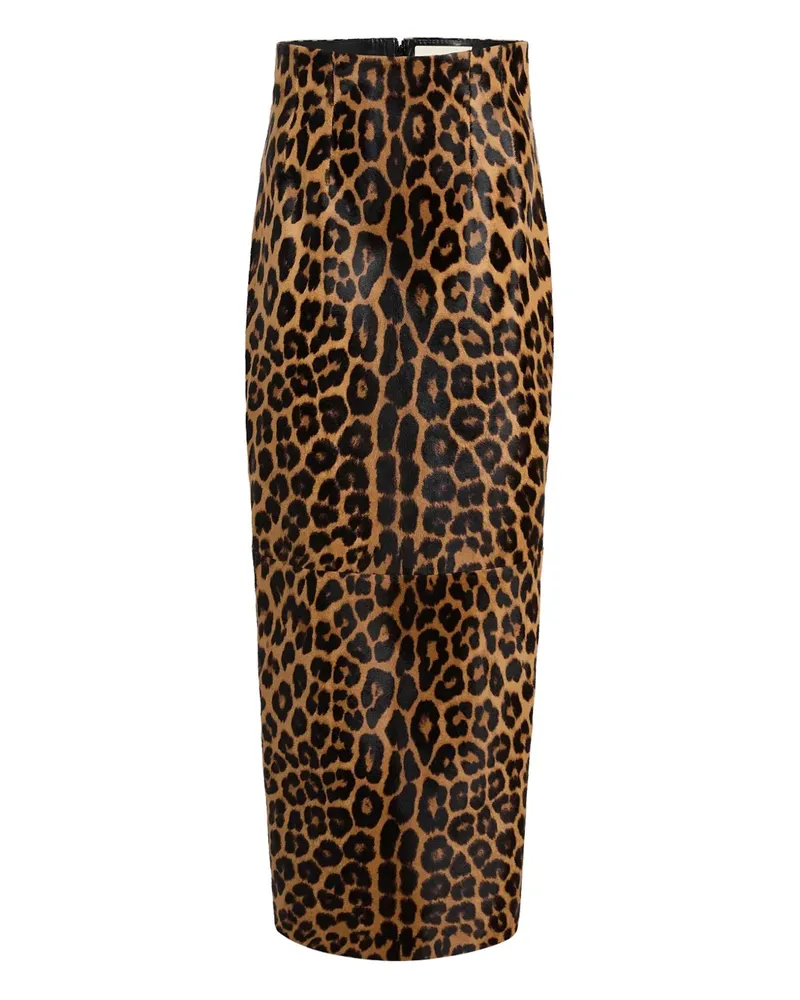 KHAITE Maxirock mit Leoparden-Print - Braun Braun