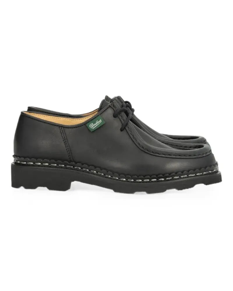 Paraboot Michael Derby-Schuhe mit Kontrastnähten - Schwarz Schwarz