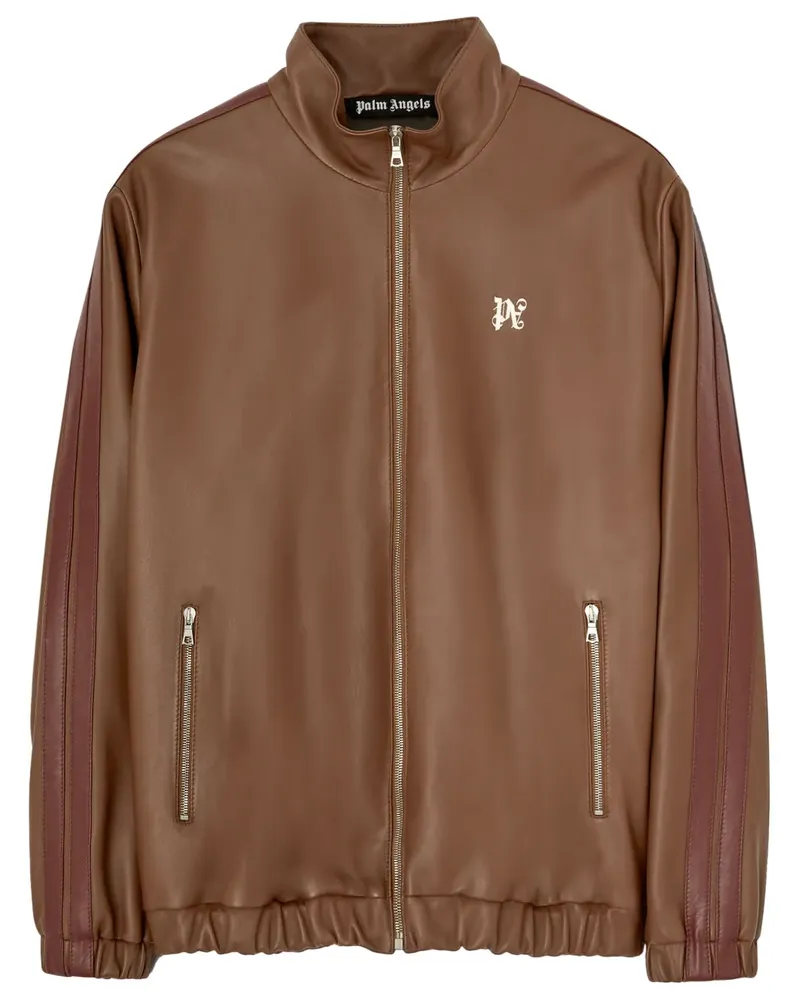 Palm Angels Sportjacke aus Leder - Braun Braun