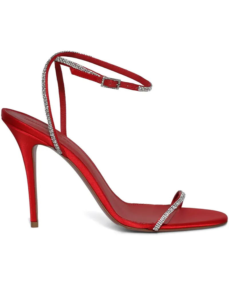 Amina Muaddi Diamante Sandalen 105mm - Rot Rot
