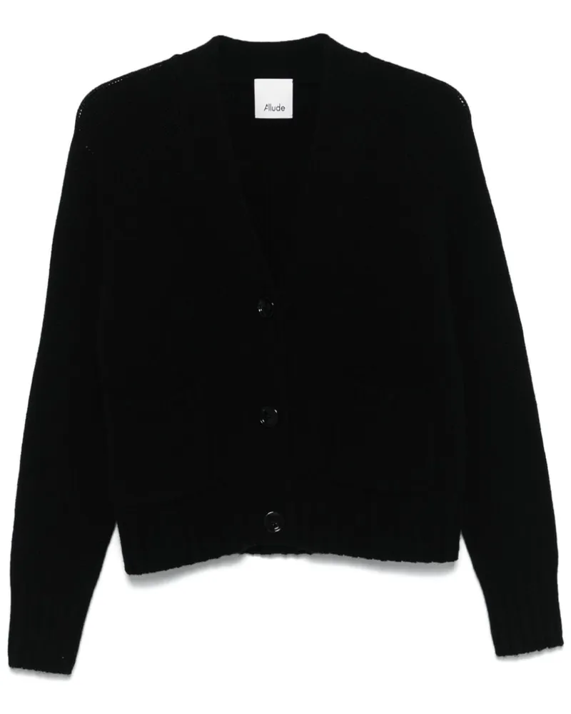 ALLUDE Klassischer Cardigan Schwarz