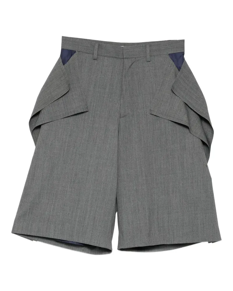 Undercover Shorts im Layering-Look - Grau Grau