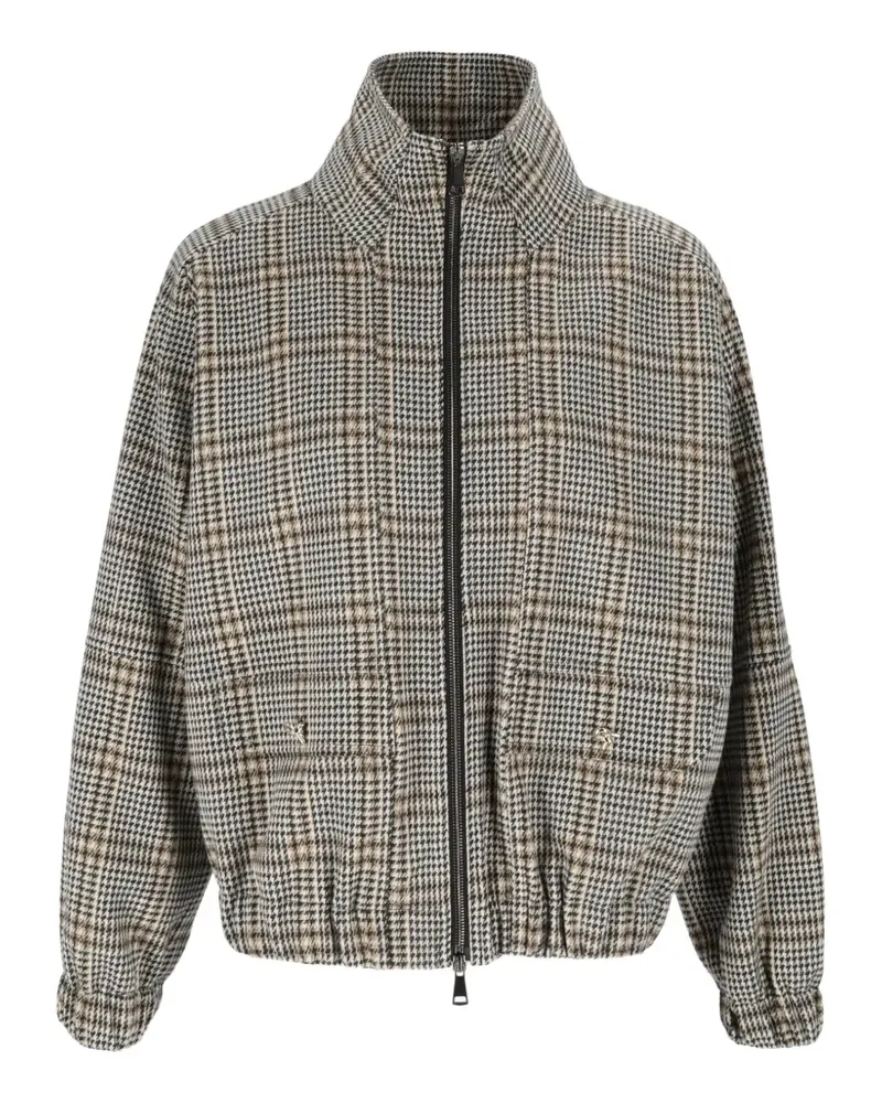 Fabiana Filippi check-pattern bomber jacket - Grau Grau