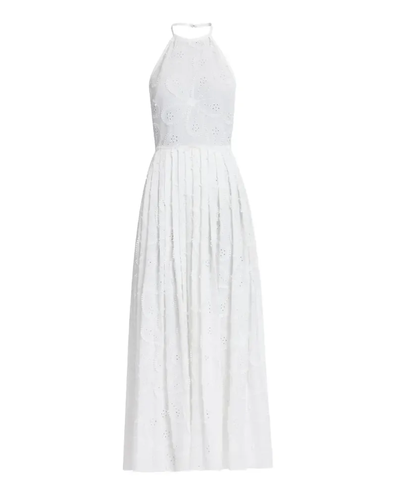 Elie Saab Neckholder-Kleid mit Stickerei - Weiß Weiß