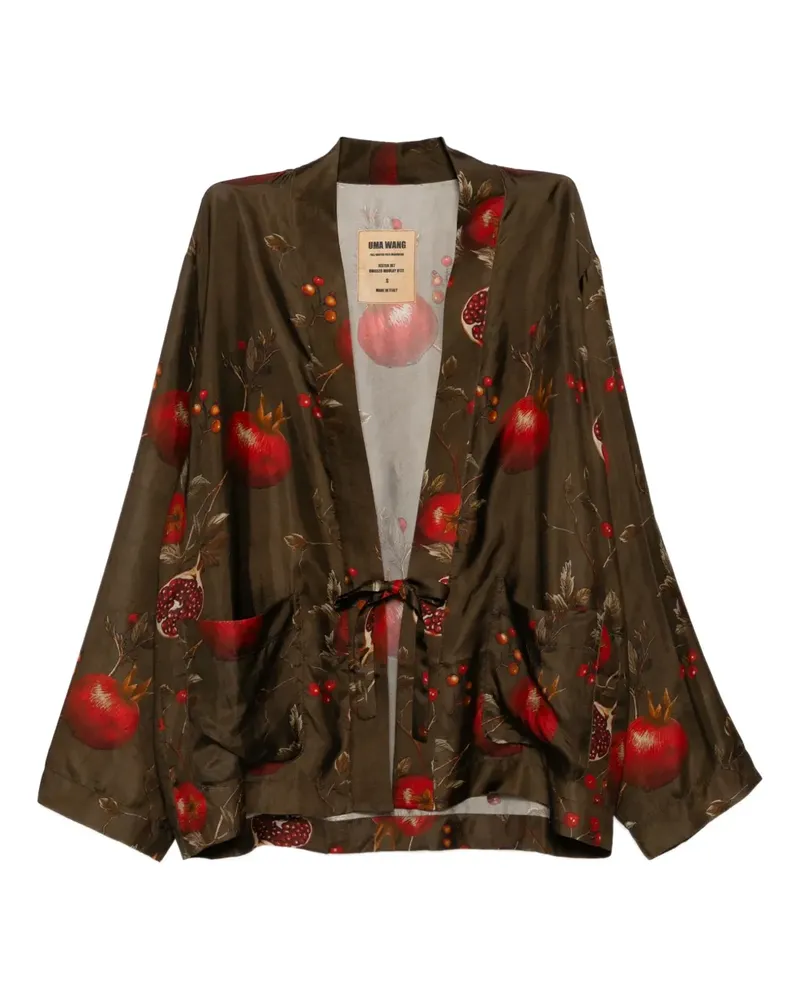 Uma Wang Bluse mit grafischem Print - Braun Braun