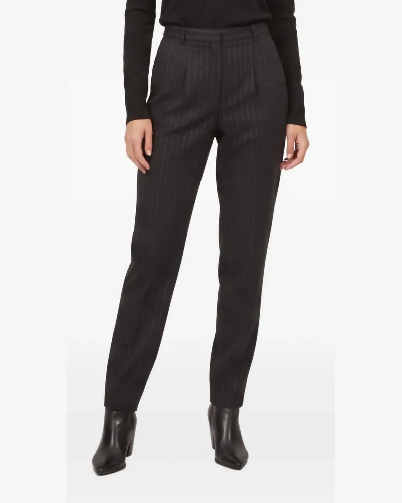 Magda Butrym 2020 pinstripe-pattern tapered trousers - Schwarz Schwarz