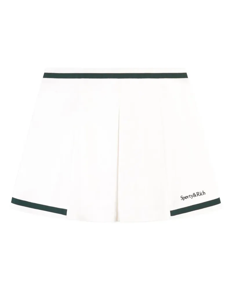 SPORTY & RICH Mila striped pleated mini skirt - Weiß Weiß