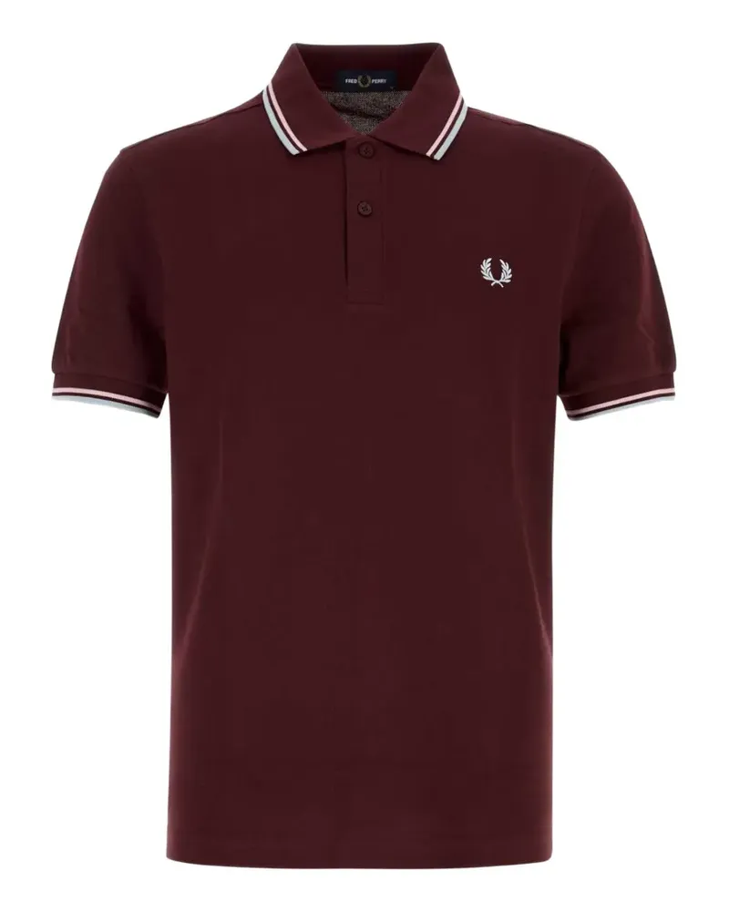 Fred Perry Poloshirt mit Streifendetails - Rot Rot