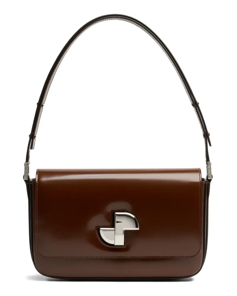 Patou Le Classic Lock Schultertasche - Braun Braun