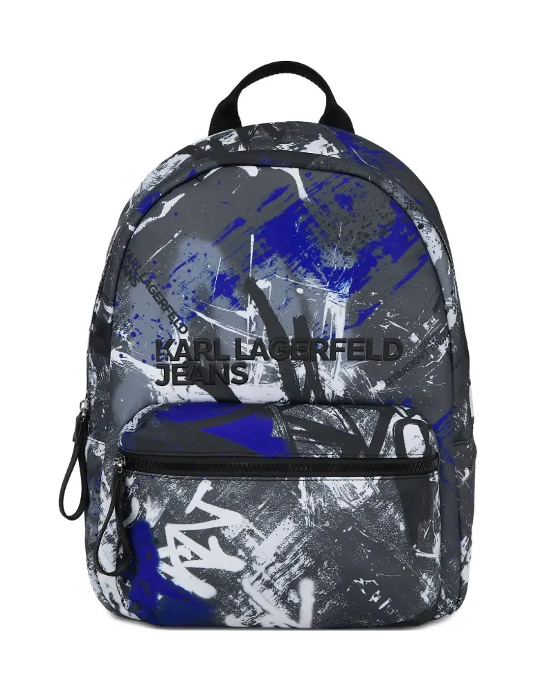Karl Lagerfeld Rucksack mit Graffiti-Print - Grau Grau