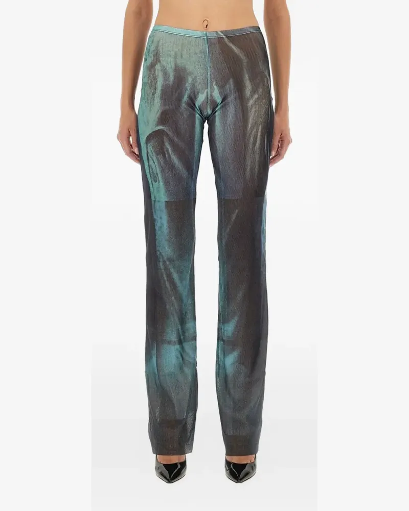 Jean Paul Gaultier metallic-effect trousers - Schwarz Schwarz