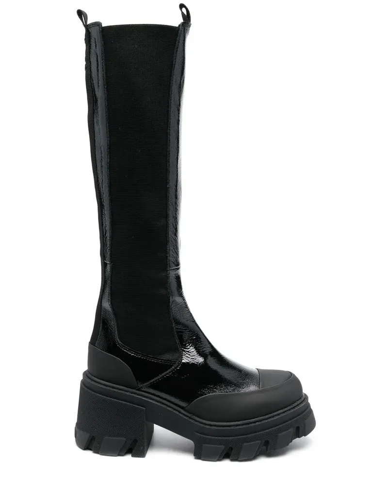 Ganni Kniehohe Stiefel - Schwarz Schwarz