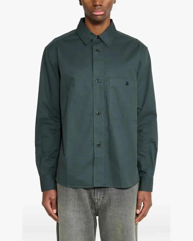 Margaret Howell Hemd mit Brusttasche - Grün Grün