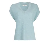 Pullover aus geripptem Strick - Blau