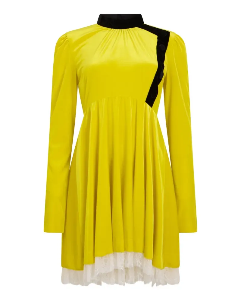 Philosophy Di Lorenzo Serafini Minikleid mit Spitzenbesatz - Gelb Gelb
