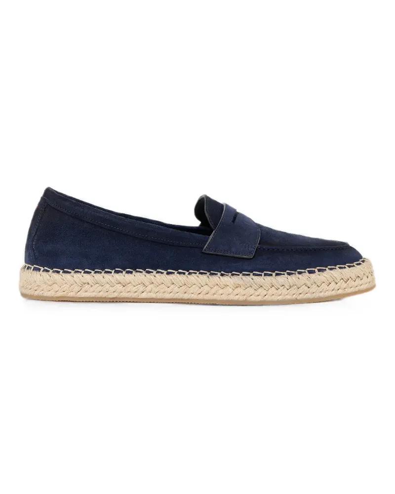 Santoni suede slip-on espadrilles - Blau Blau