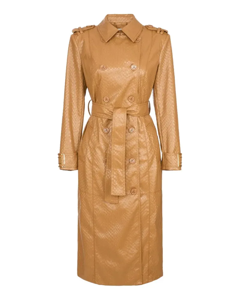 Elisabetta Franchi Trenchcoat mit Schuppen-Struktur - Nude Nude
