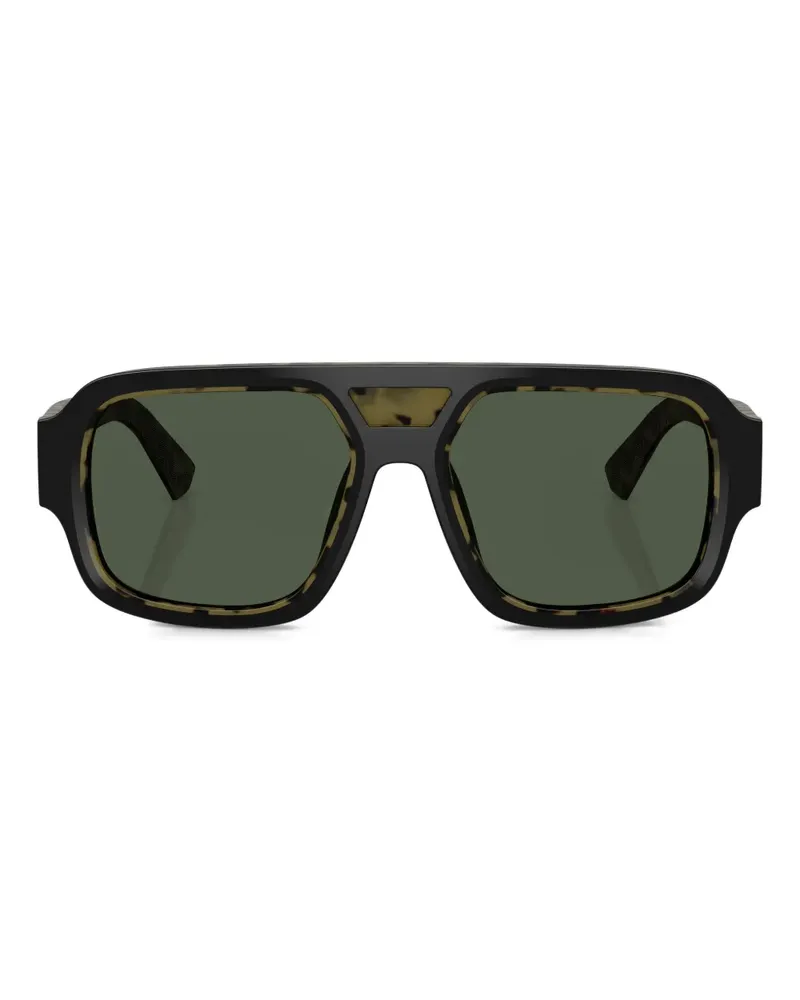 Dolce & Gabbana Geometrische Sonnenbrille - Schwarz Schwarz