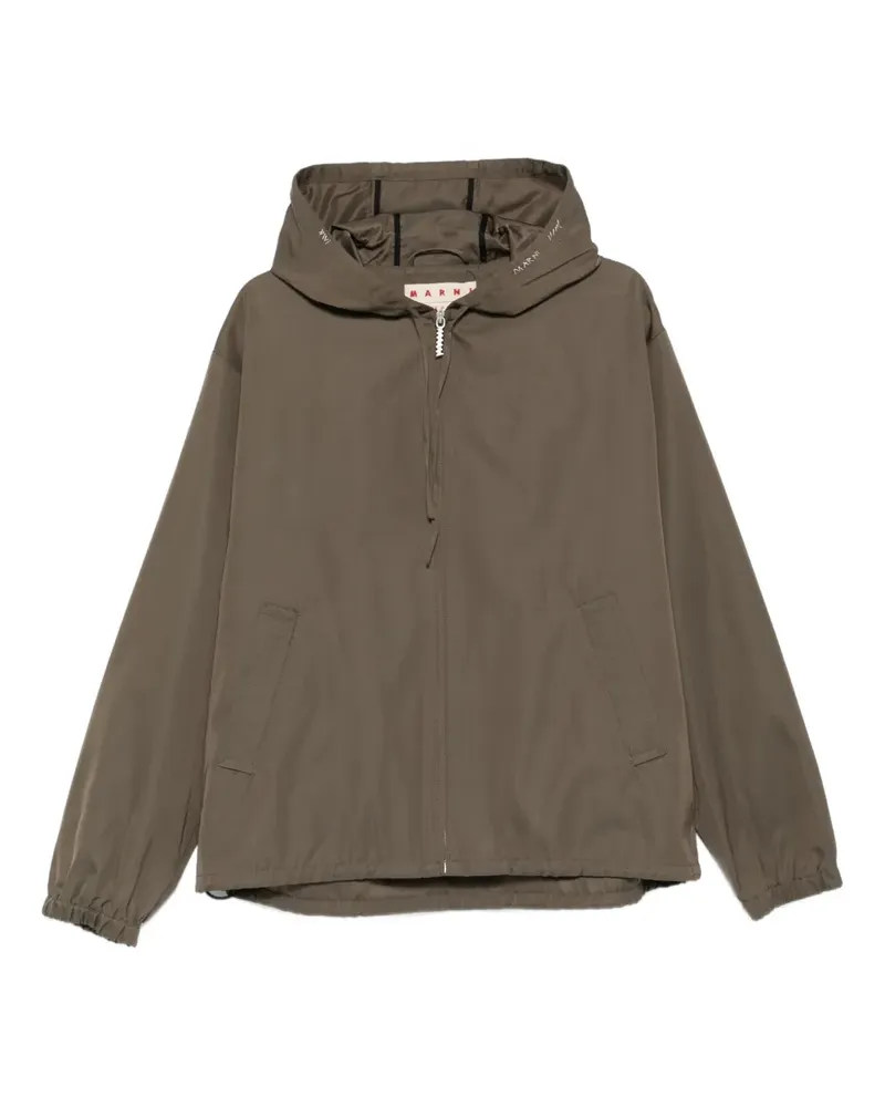 Marni hooded zip-up jacket - Grün Grün