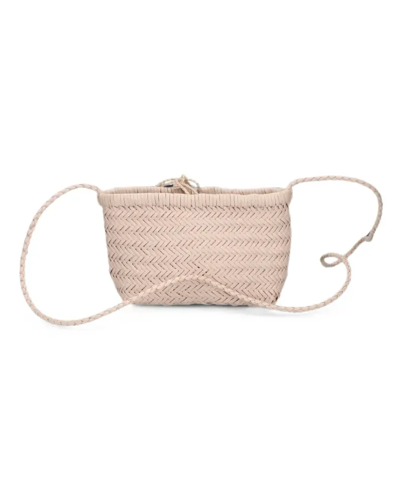 Dragon Diffusion Minsu woven leather crossbody bag - Nude Nude