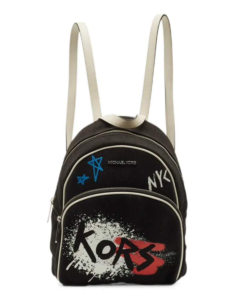 Michael Kors small Abbey graffiti-print backpack - Schwarz Schwarz