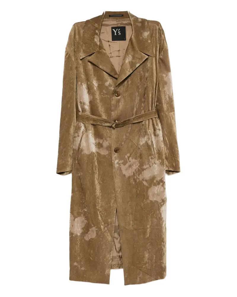 Yohji Yamamoto Mantel mit Print - Nude Nude