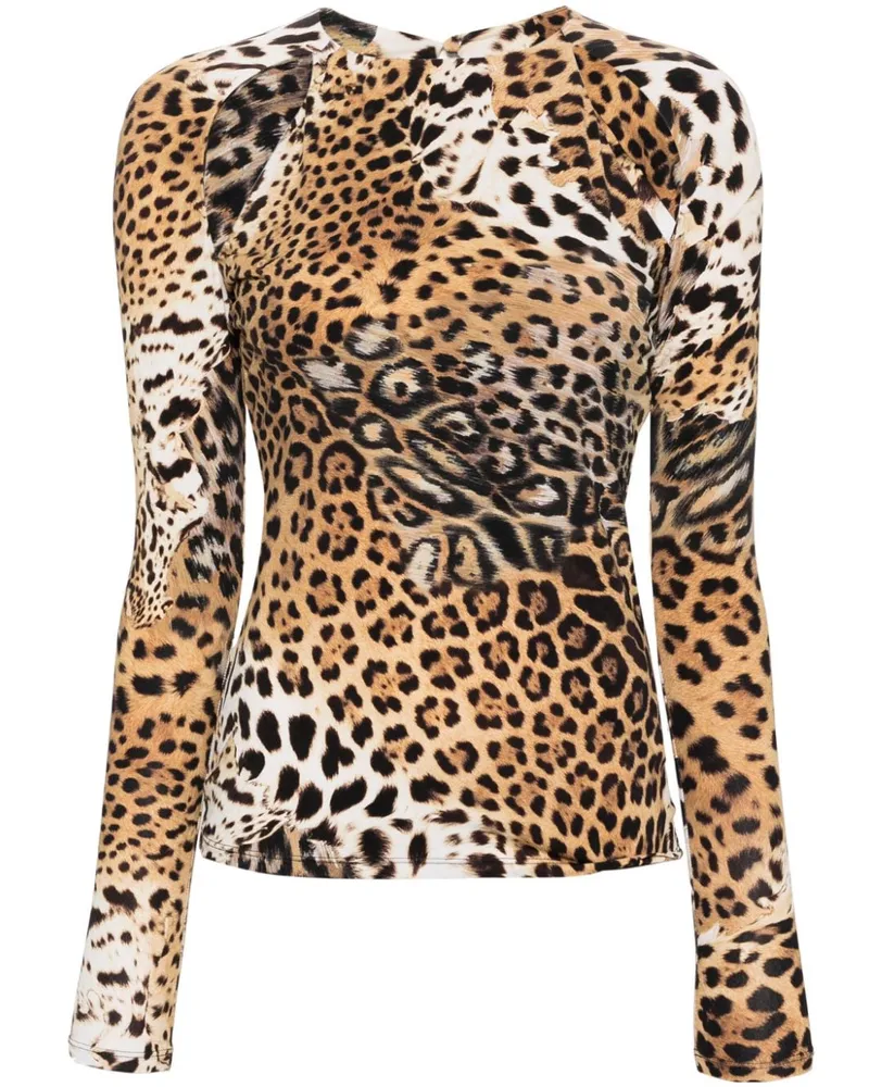 Roberto Cavalli Bluse mit Cut-Outs - Nude Nude