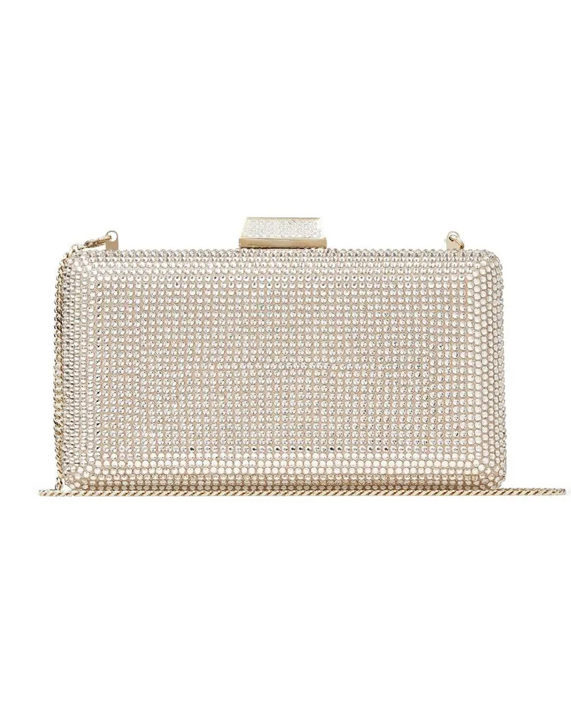 Jimmy Choo Clutch mit Kristallen - Nude Nude