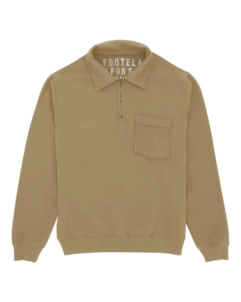 Fortela Yale zip polo shirt - Nude Nude