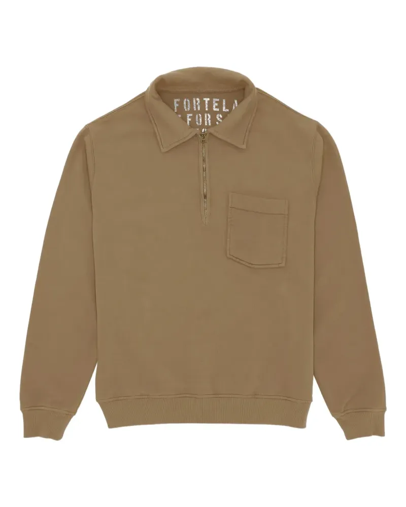 Fortela Yale zip polo shirt - Nude Nude
