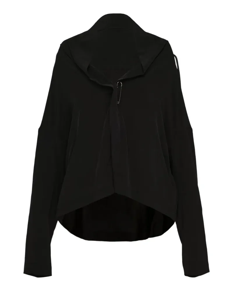 Yohji Yamamoto Jacke mit Sicherheitsnadel-Verschluss - Schwarz Schwarz