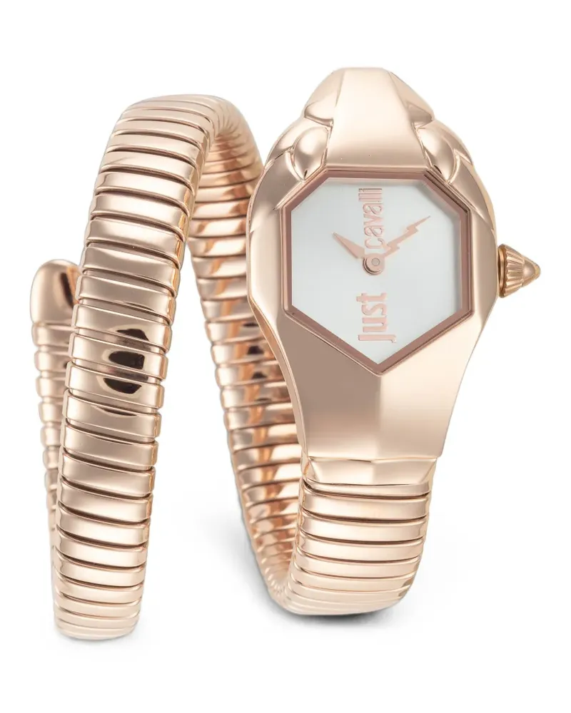 Just Cavalli Signature Snake Armbanduhr 22mm - Weiß Weiß