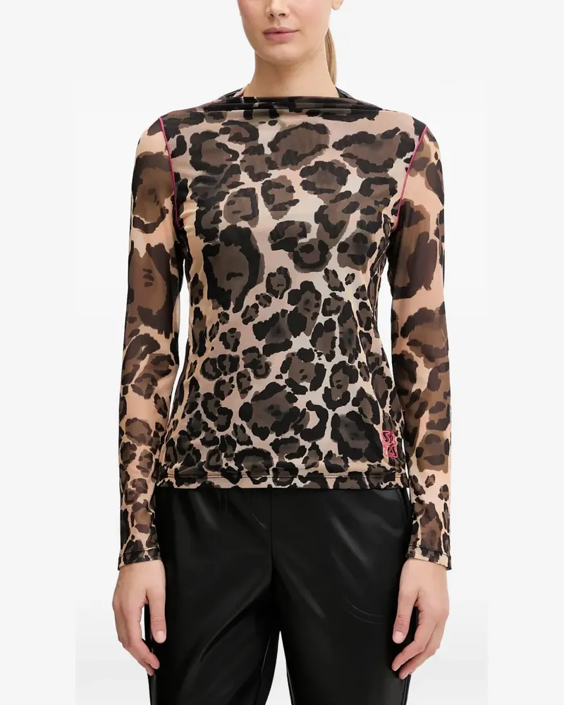 Sportalm Tamarin leopard-print top - Braun Braun