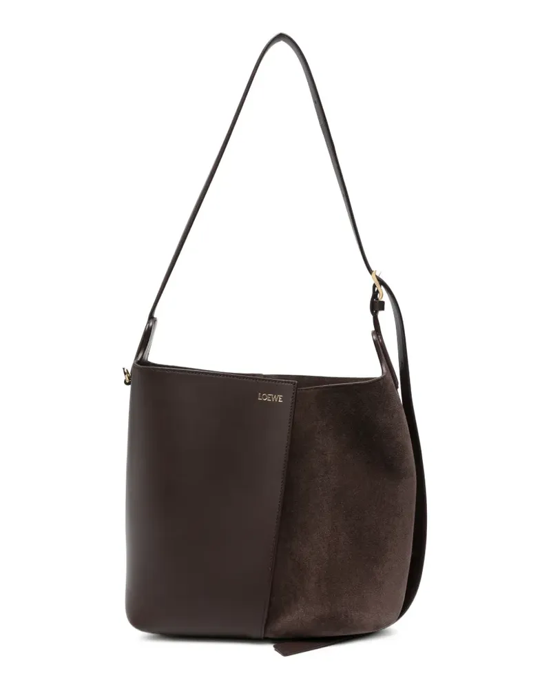 Loewe Bilbao Schultertasche aus Wildleder - Braun Braun