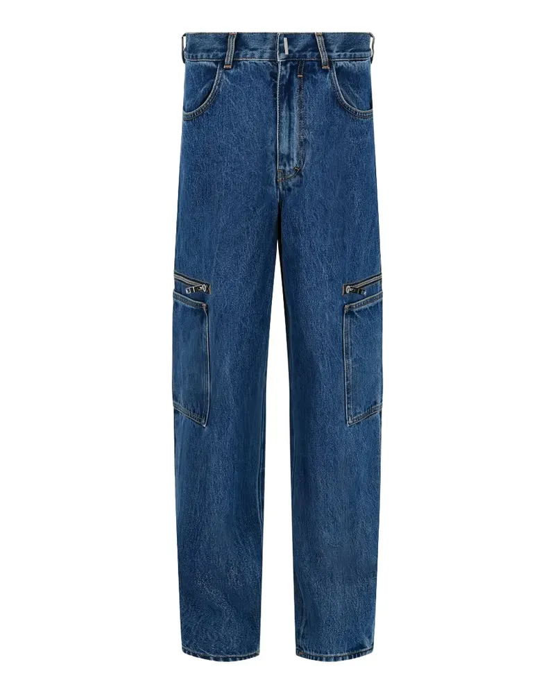 Givenchy Cargo-Jeans mit Reißverschluss - Blau Blau