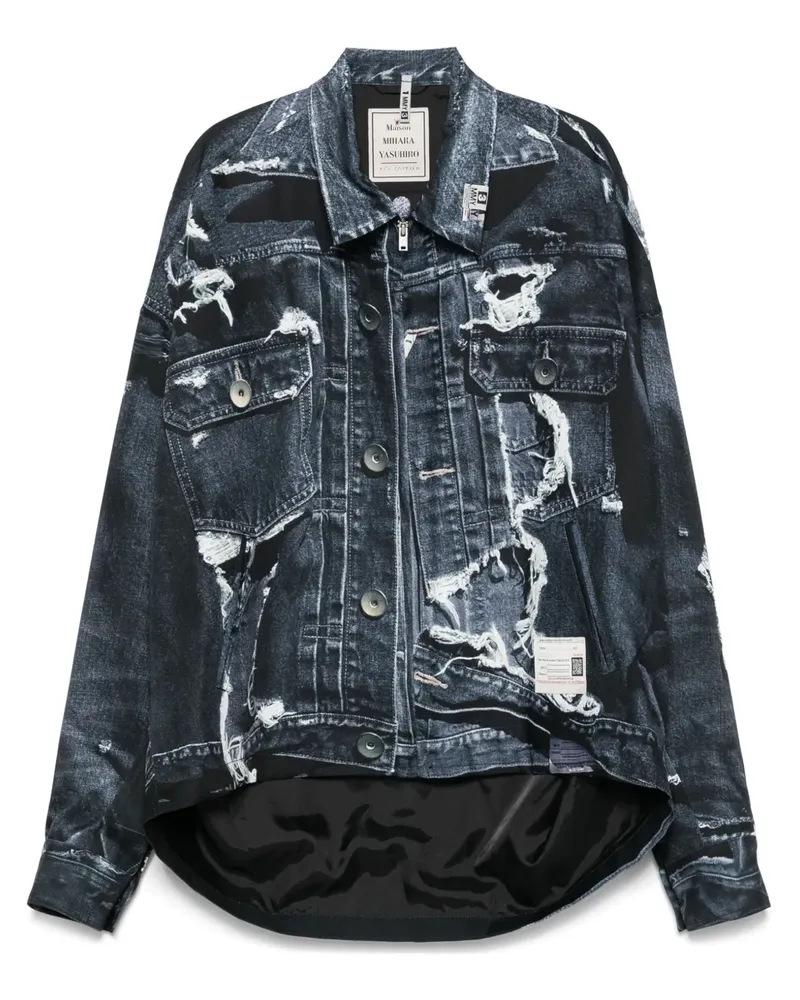 MIHARAYASUHIRO Trompe L'oeil Jacke - Schwarz Schwarz