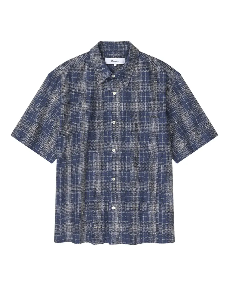 Palmes checked short-sleeve shirt - Blau Blau