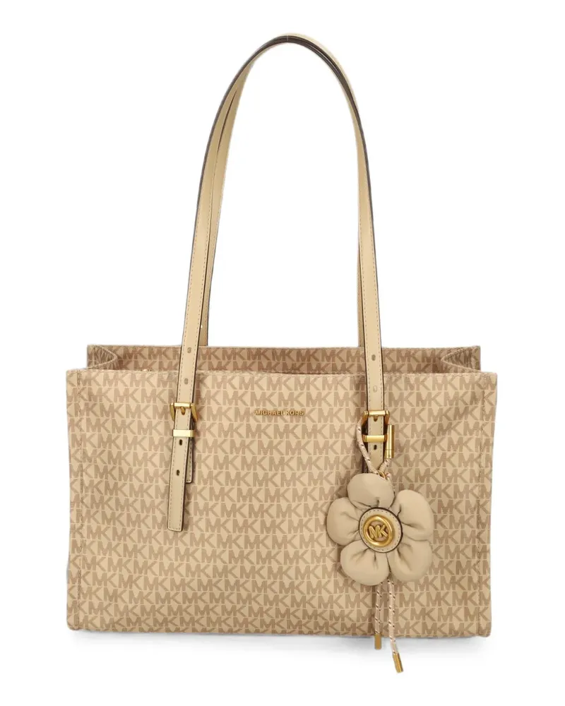 Michael Kors Mittelgroße Zadie Schultertasche mit Logo - Nude Nude