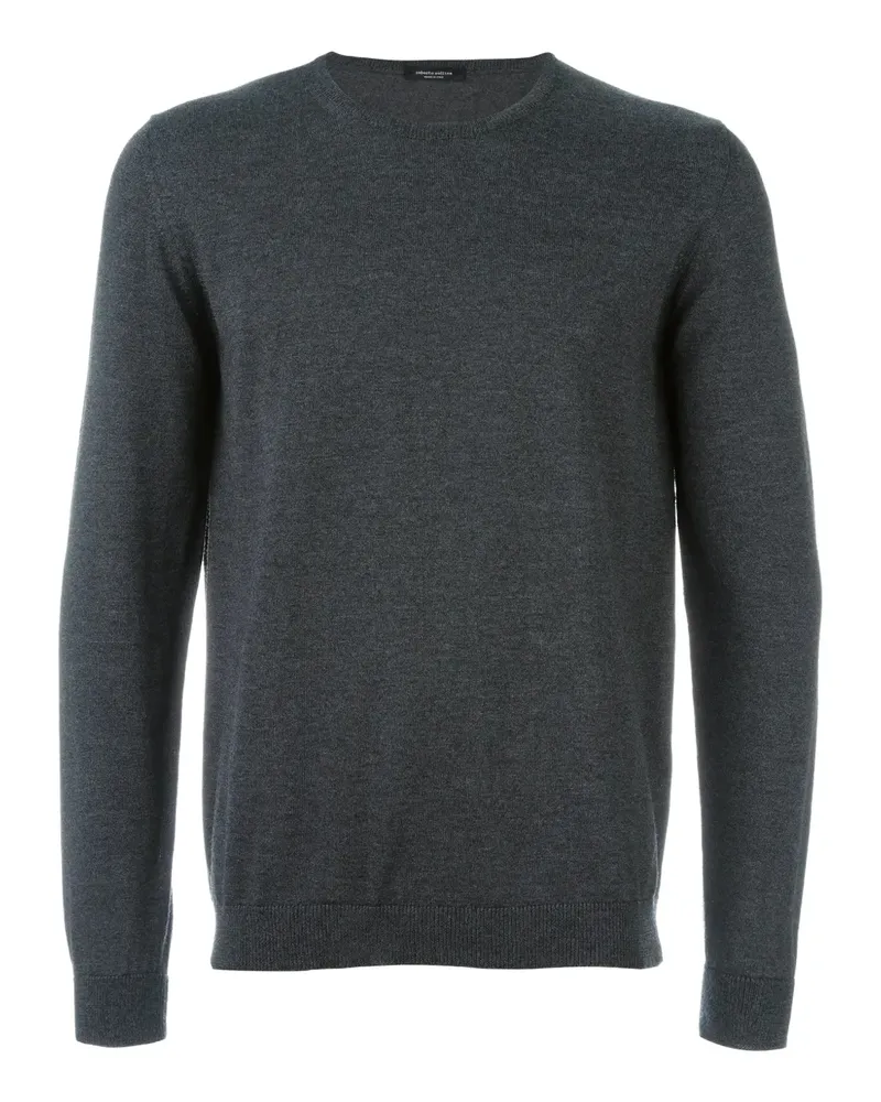 Roberto Collina Klassischer Strickpullover - Grau Grau
