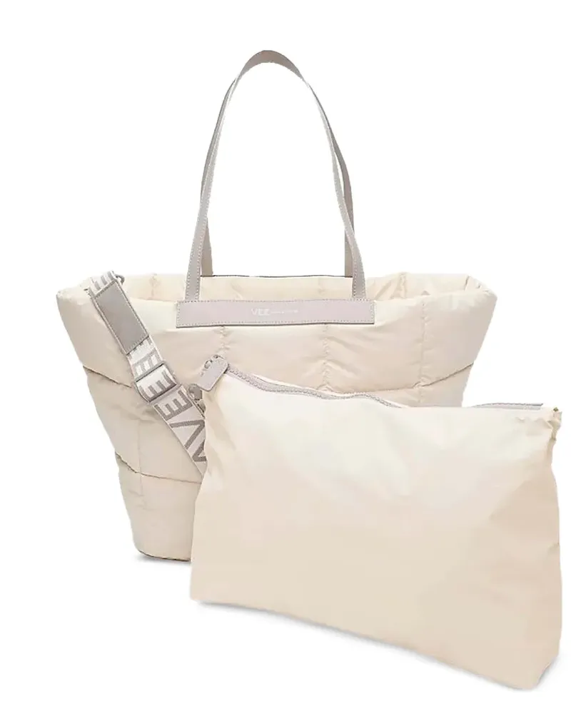 VeeCollective Gesteppter Rucksack mit Logo-Riemen - Nude Nude
