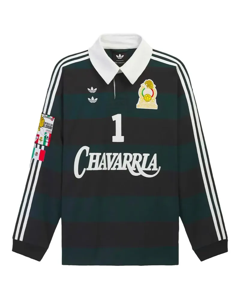 adidas x Willy Chavarria gestreifter Pullover - Grün Grün